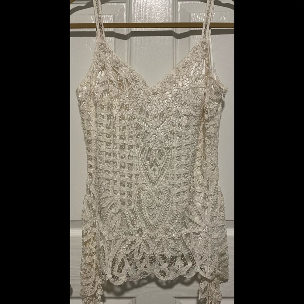Elegant lace & beaded Sue Wong Nocturnal Evening Top L/XL